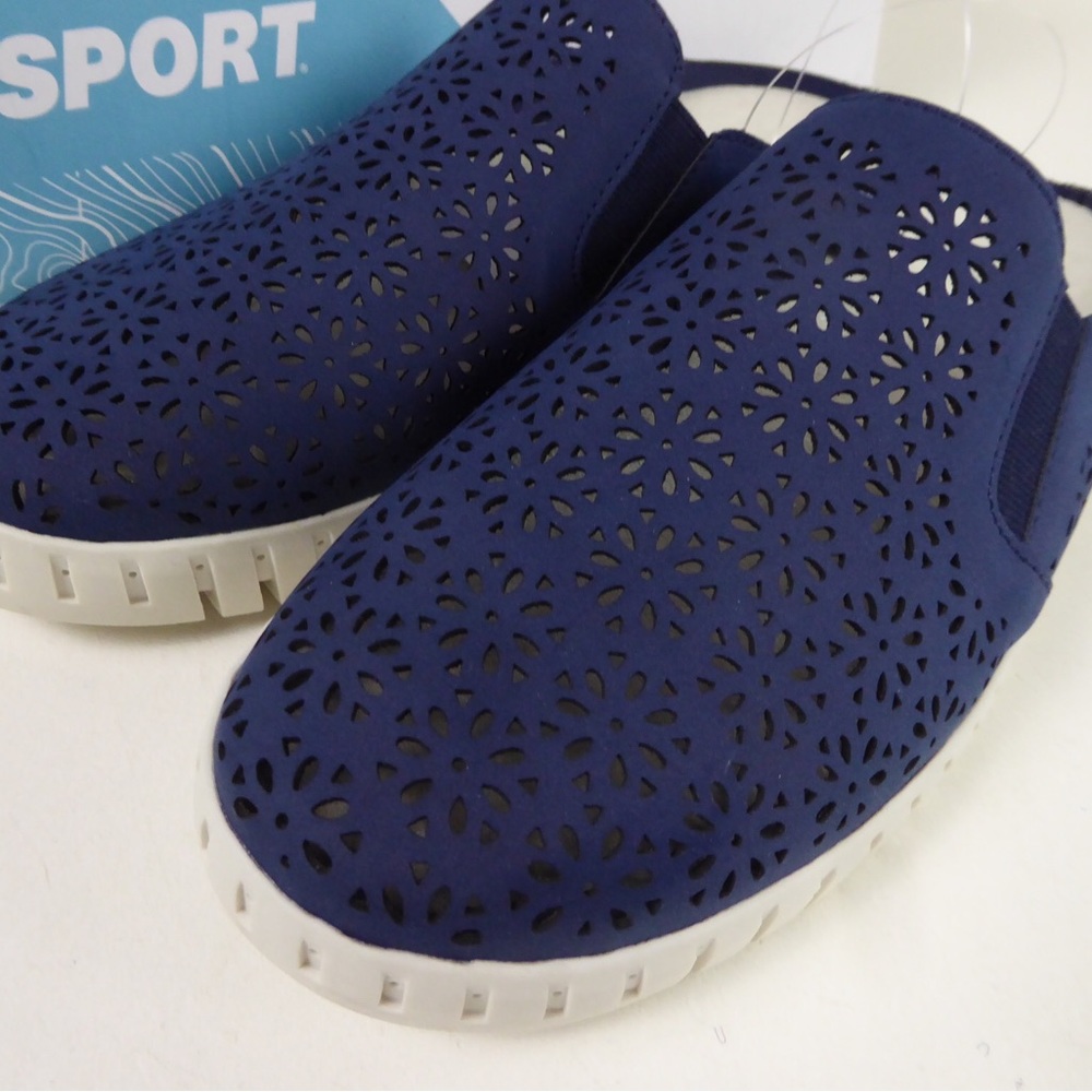 JSport Slip On Mules Floral Mesh Perforated Upper Lightweight Shoes NIB - Picture 3 of 8